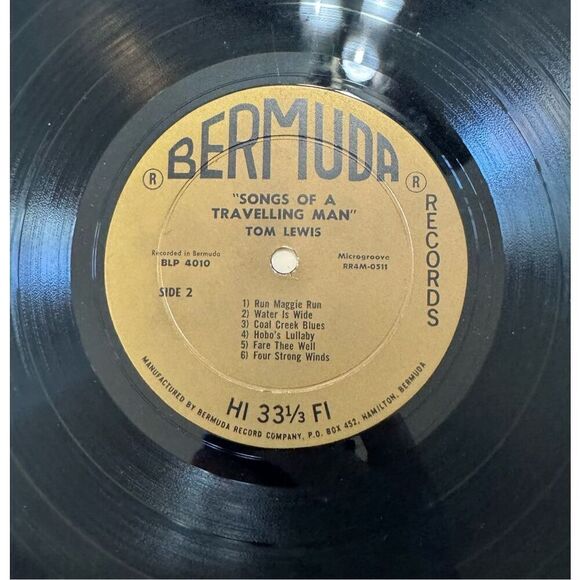 TOM LEWIS: songs of a travelling man BERMUDA 12" LP Record - Picture 7 of 9